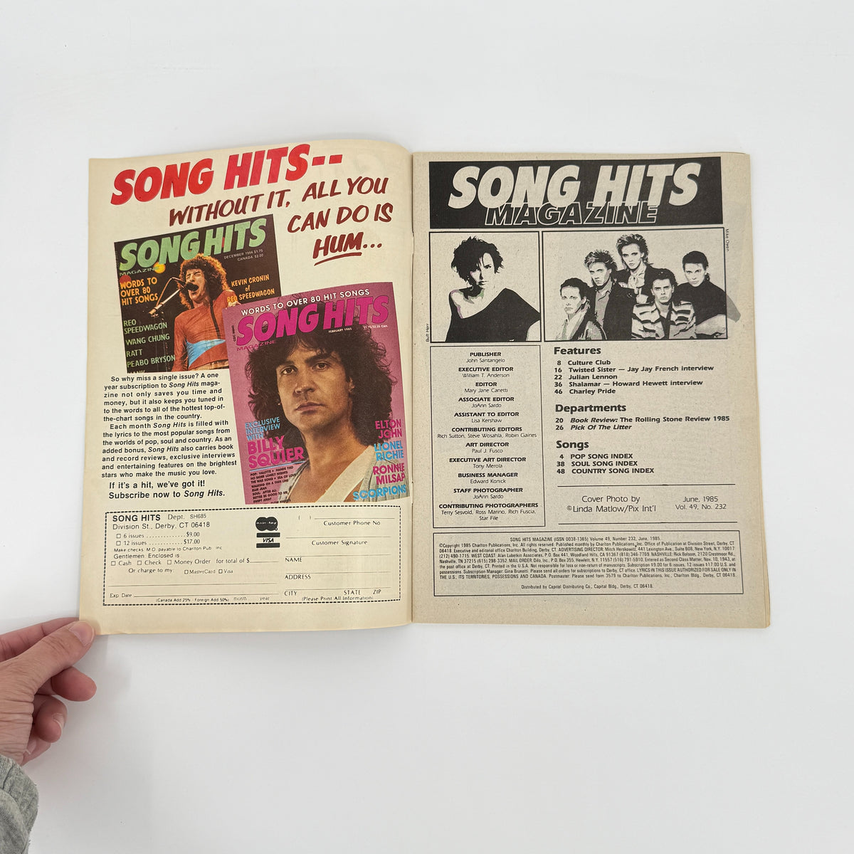 Song Hits Magazine June 1985