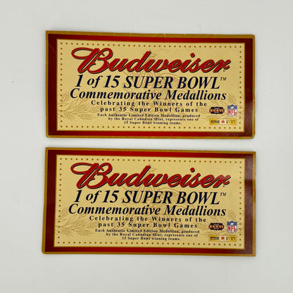 2002 Budweiser Super Bowl Medallion Lot