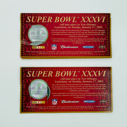 2002 Budweiser Super Bowl Medallion Lot