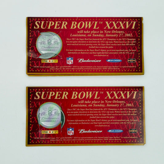 2002 Budweiser Super Bowl Medallion Lot