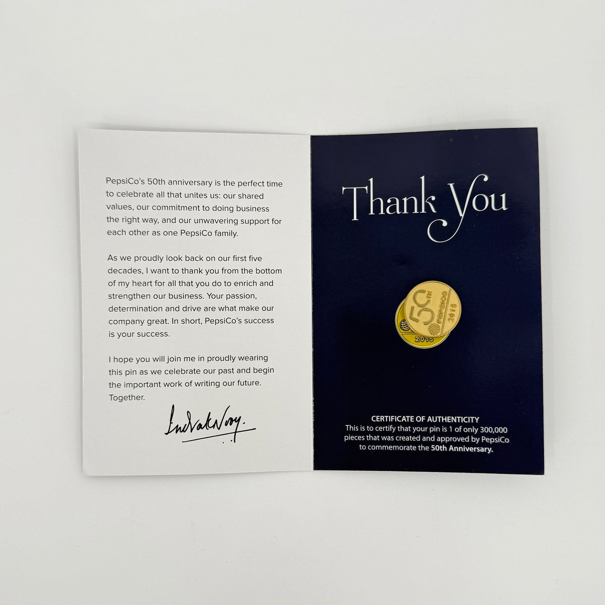 PepsiCo 50th Anniversary Gold Pin