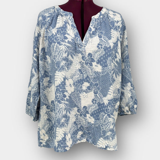 mySTYLE floral gauze blouse