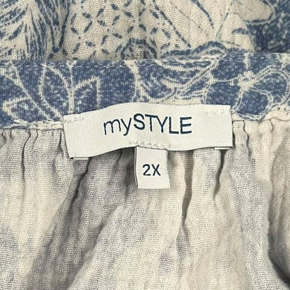 mySTYLE floral gauze blouse