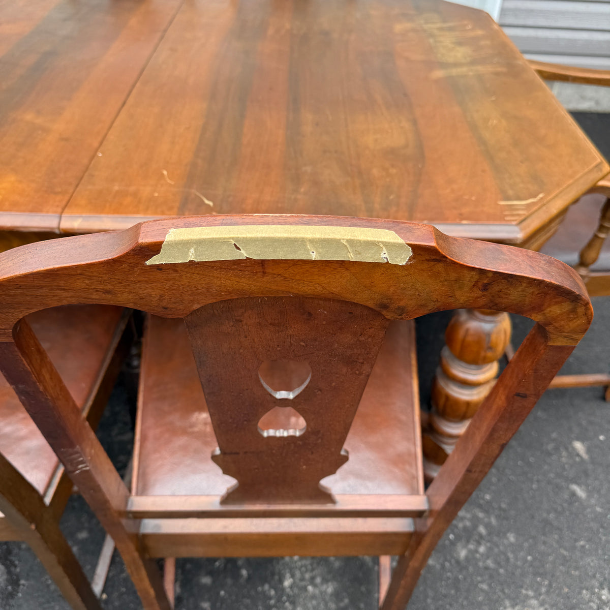 Vintage Gibbard Solid Walnut Dining Set