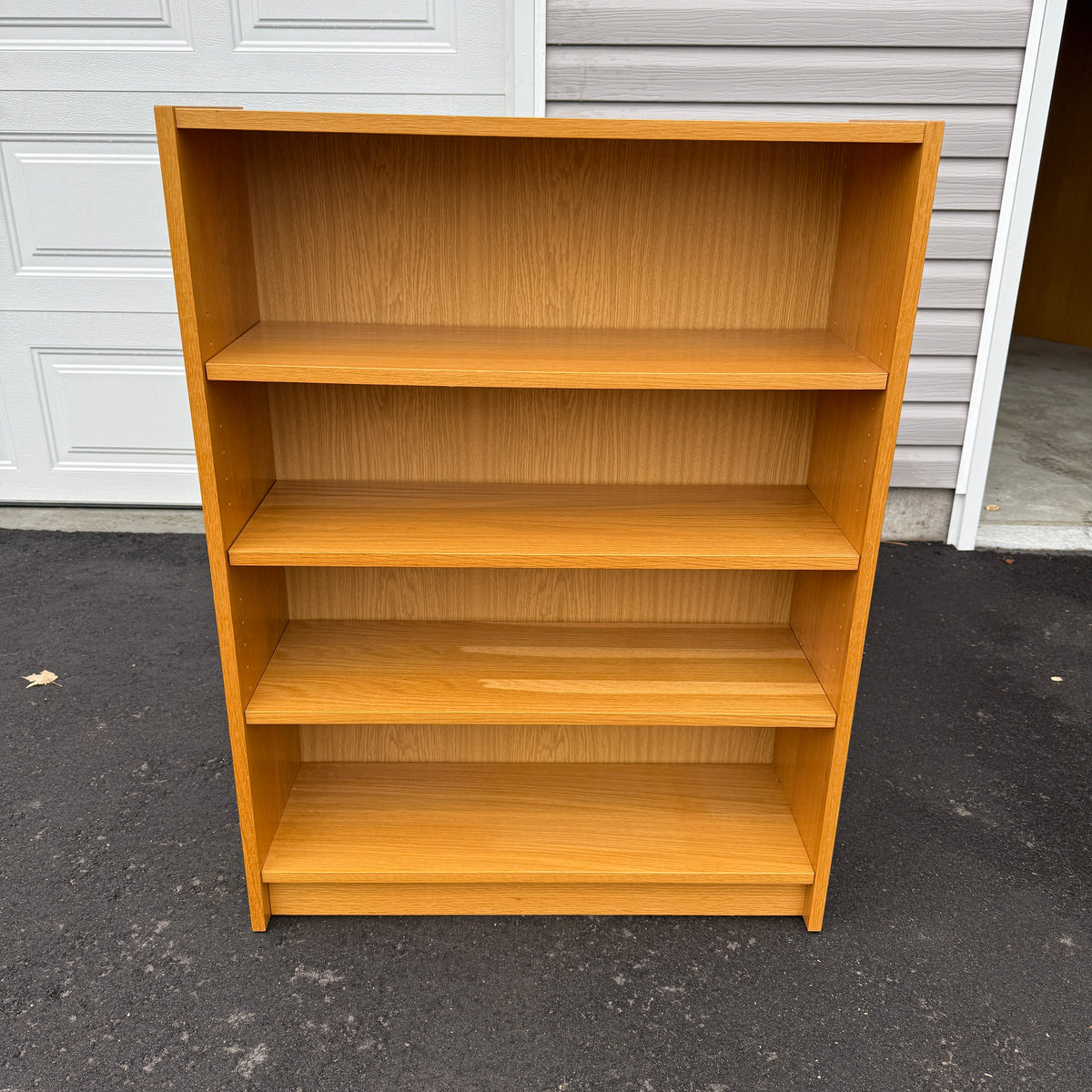 Oak Effect Adjustable Bookcase
