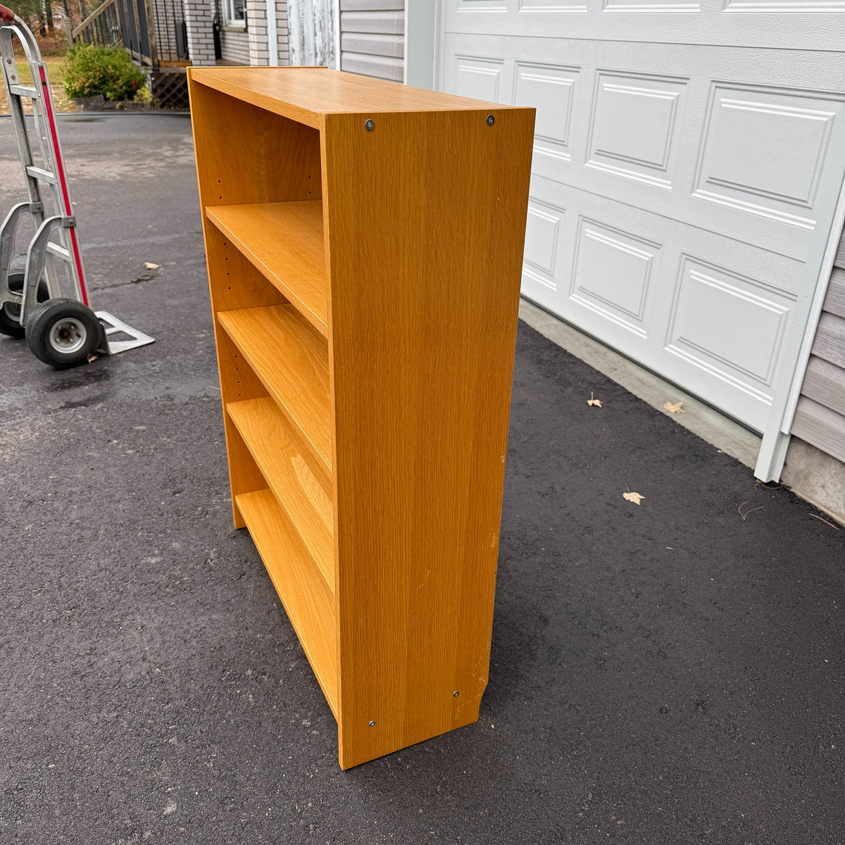Oak Effect Adjustable Bookcase