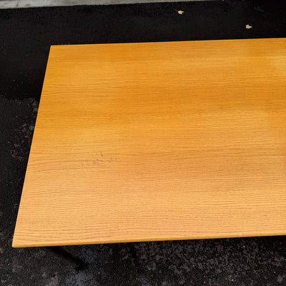 Wood Grain Chrome Banquet Table
