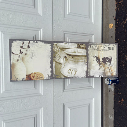 Farmhouse Milk Canvas Panel (35.5 x 12)
