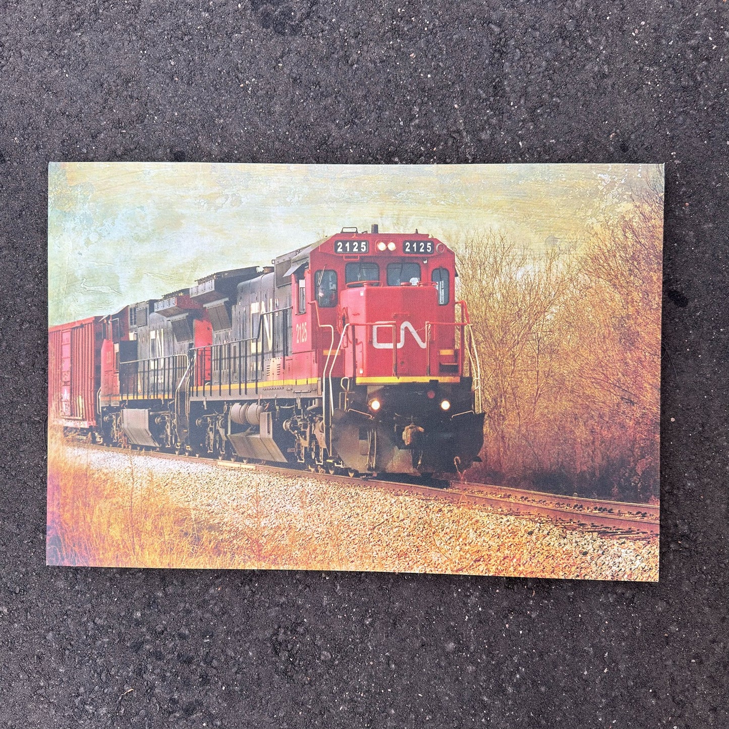 LED Train Canvas Art (23.5 x 16)