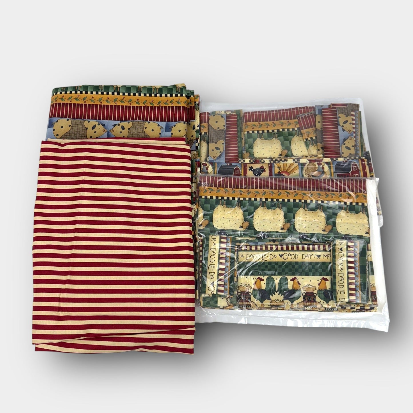 Cock-A-Doodle-Do sewing fabric lot