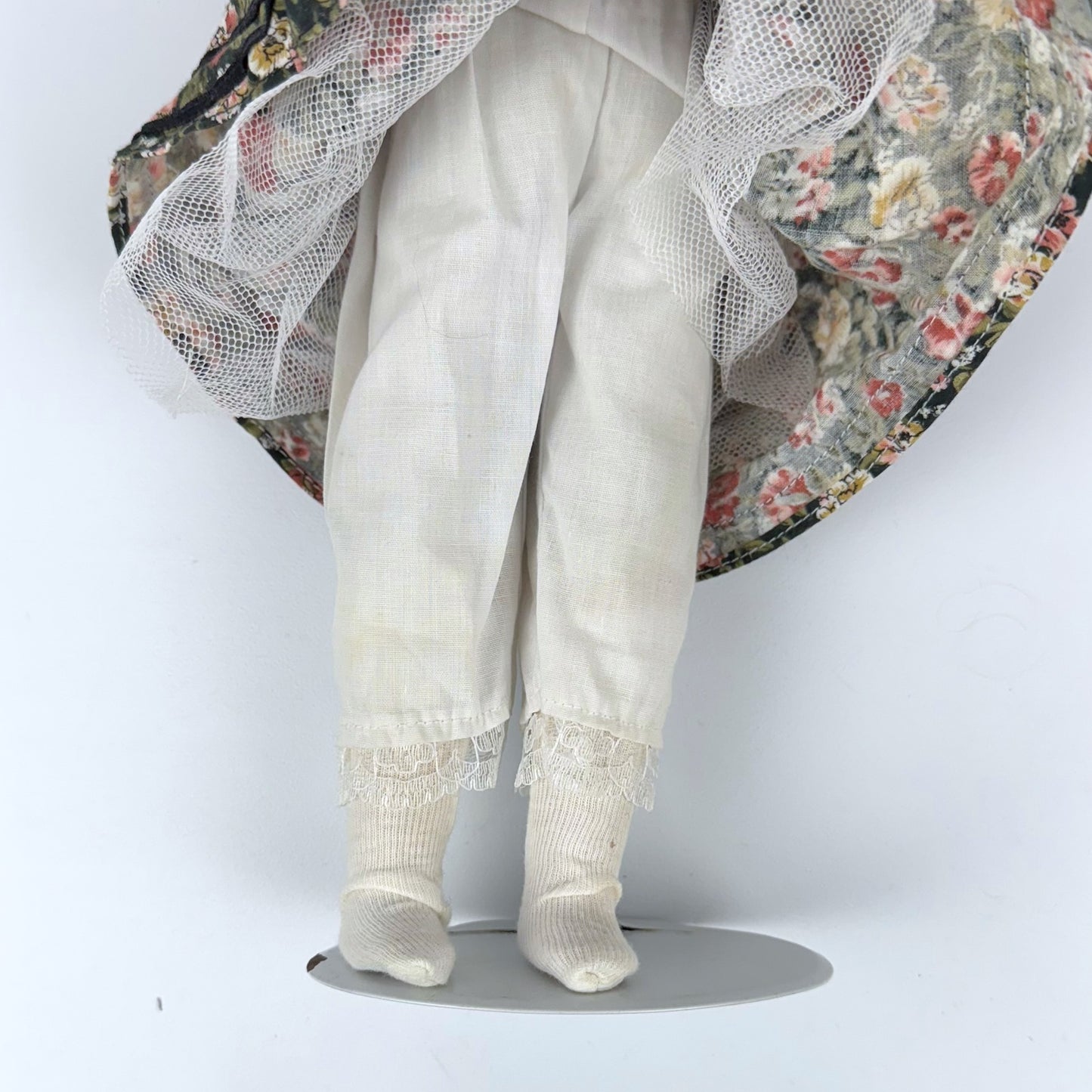 Porcelain floral dress doll