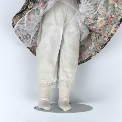 Porcelain floral dress doll