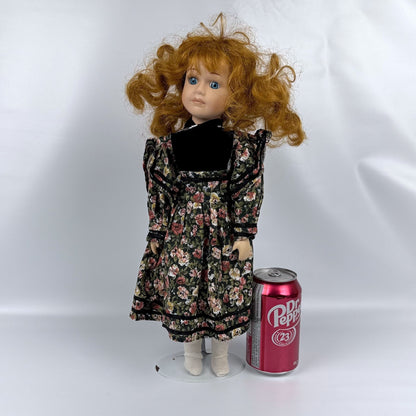 Porcelain floral dress doll
