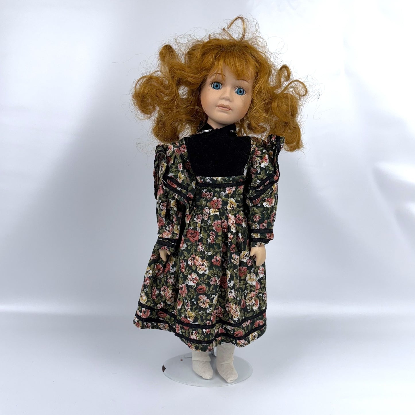 Porcelain floral dress doll