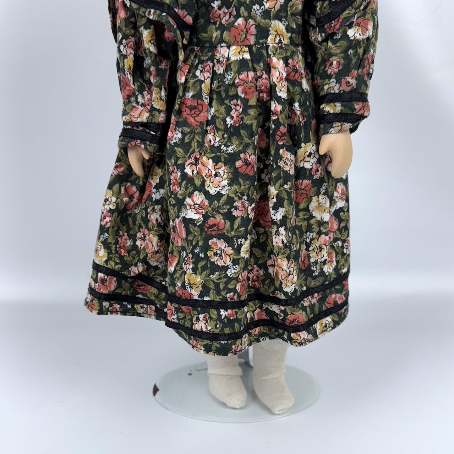 Porcelain floral dress doll
