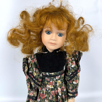 Porcelain floral dress doll