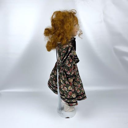 Porcelain floral dress doll