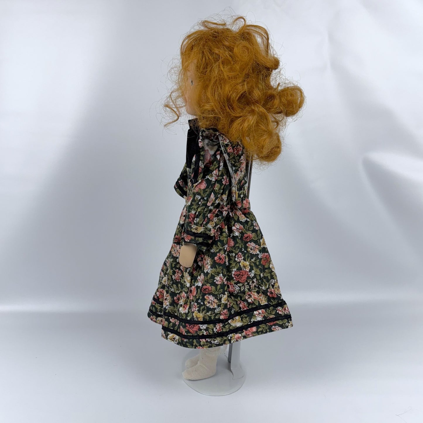 Porcelain floral dress doll