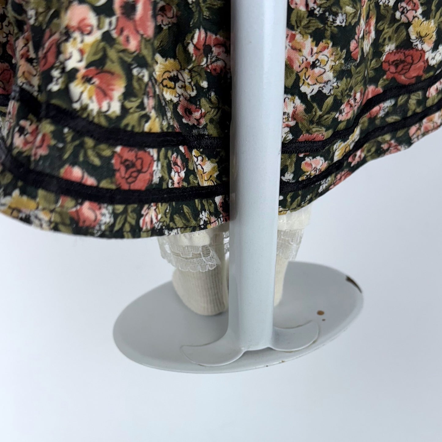 Porcelain floral dress doll