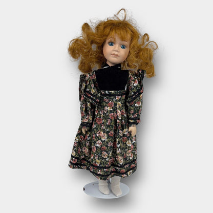 Porcelain floral dress doll