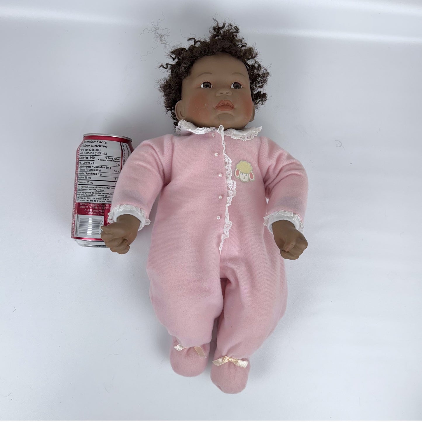 Mary Had A Little Lamb porcelain doll