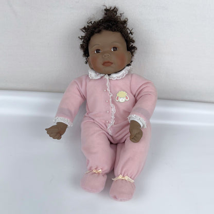 Mary Had A Little Lamb porcelain doll