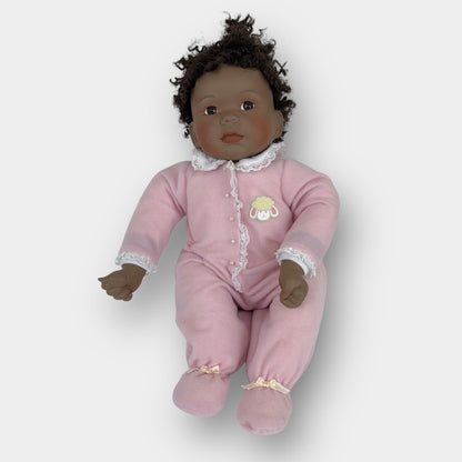 Mary Had A Little Lamb porcelain doll