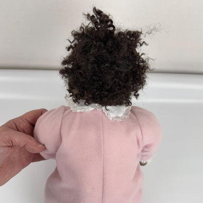 Mary Had A Little Lamb porcelain doll