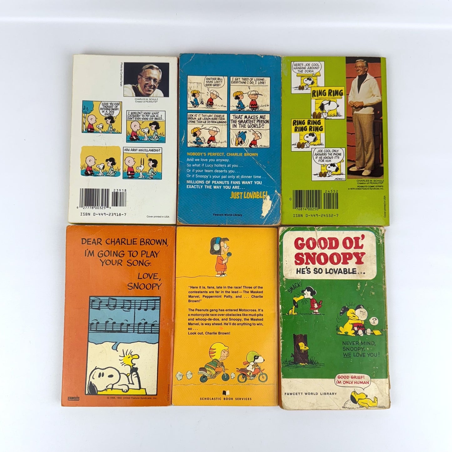 Schulz Peanuts Books Lot of 6