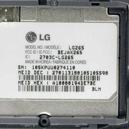 LG265 Slider Phone