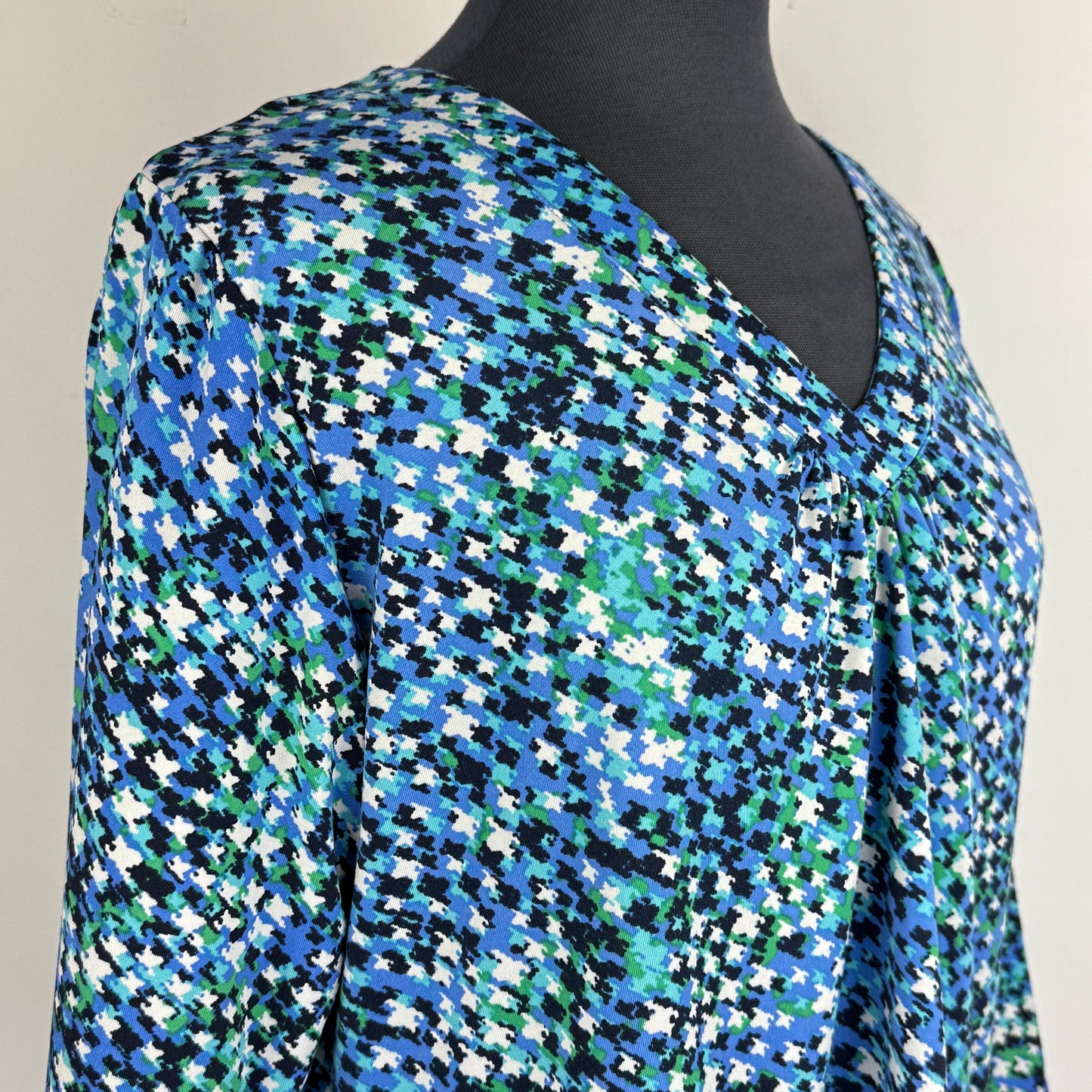 Alia Pleated V-Neck Top