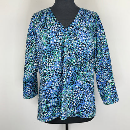 Alia Pleated V-Neck Top