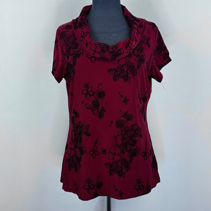 Ricki’s Cowl Flocked Top