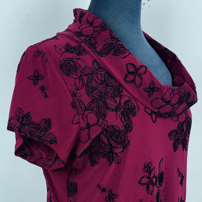 Ricki’s Cowl Flocked Top