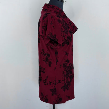 Ricki’s Cowl Flocked Top