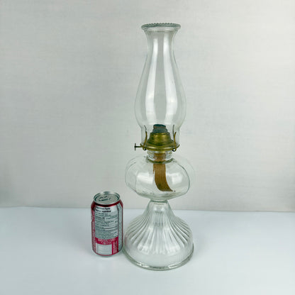 Vintage Ribbed Hurricane Lamp