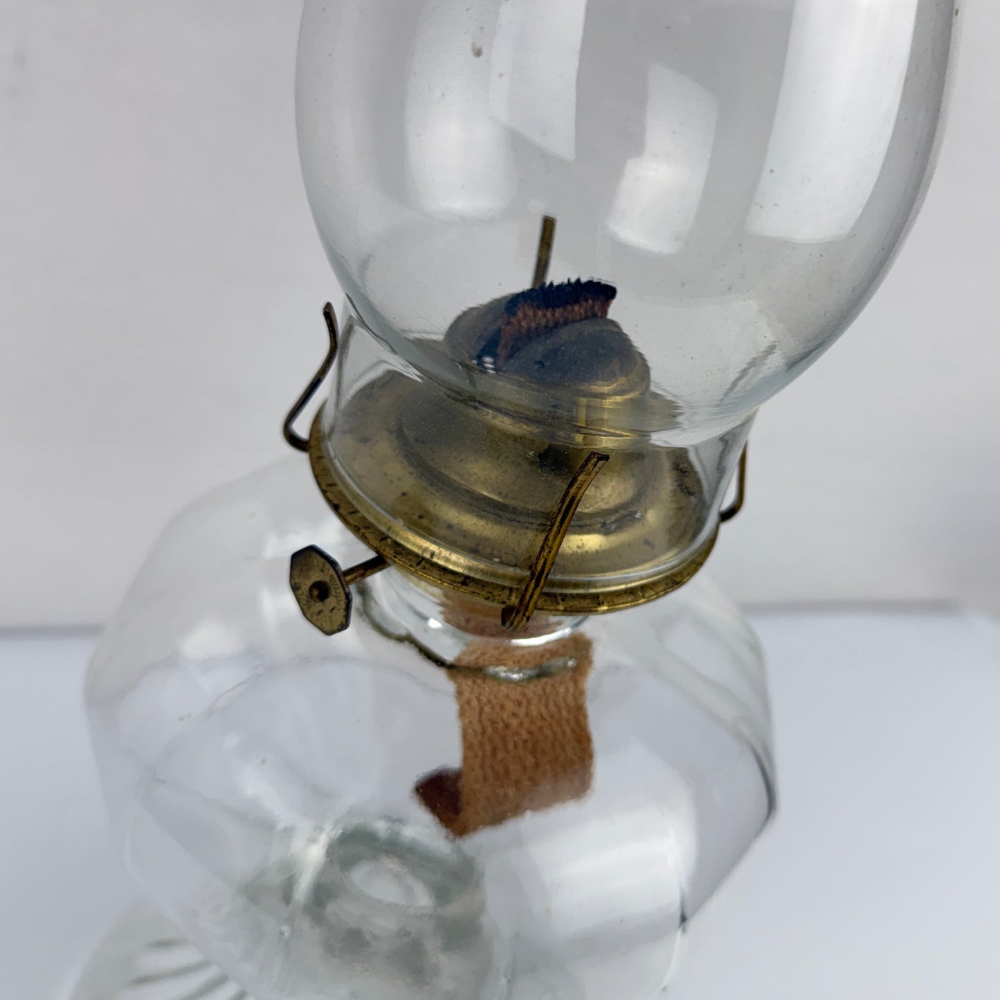 Vintage Ribbed Hurricane Lamp