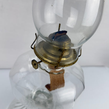 Vintage Ribbed Hurricane Lamp