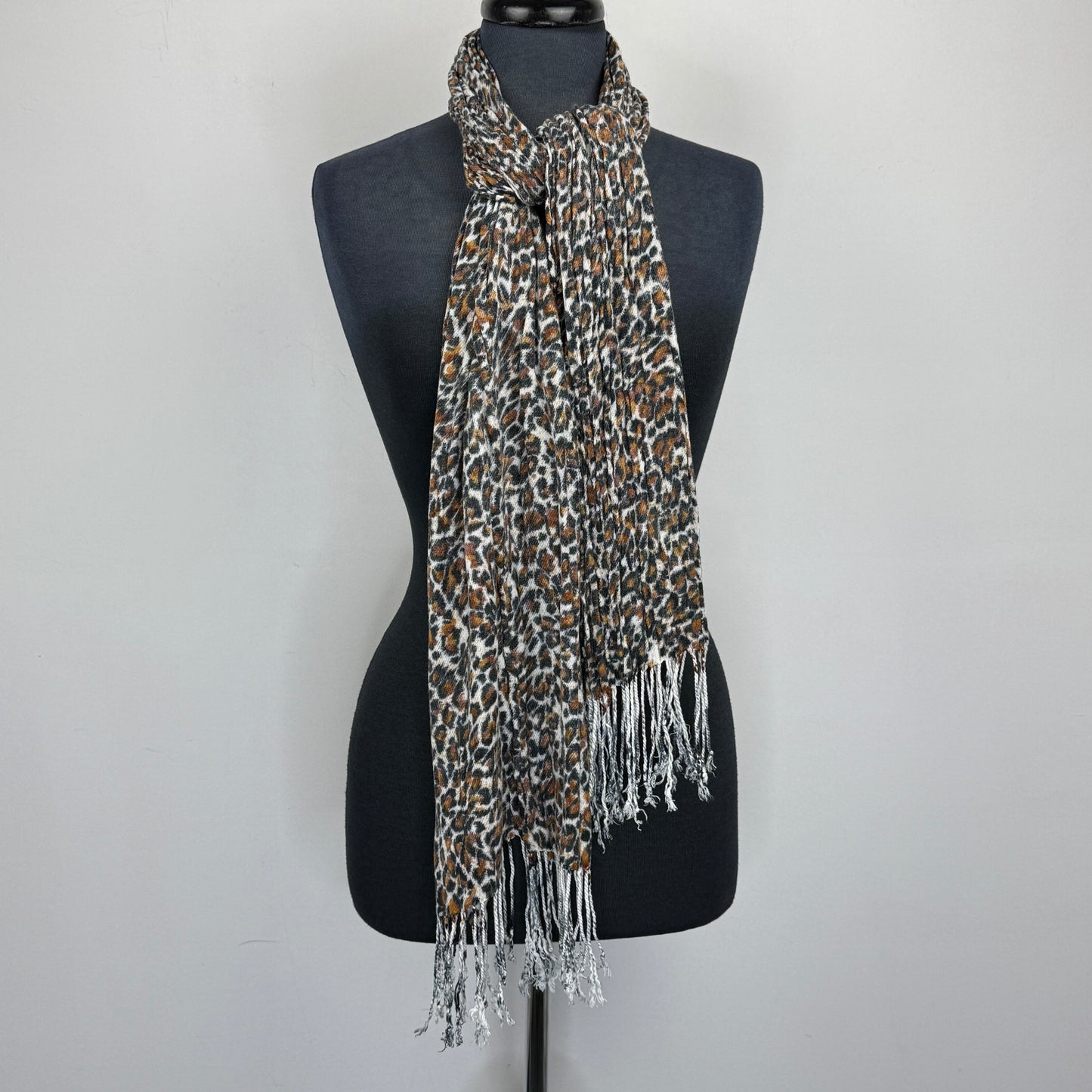 Reitmans Leopard Fringe Scarf