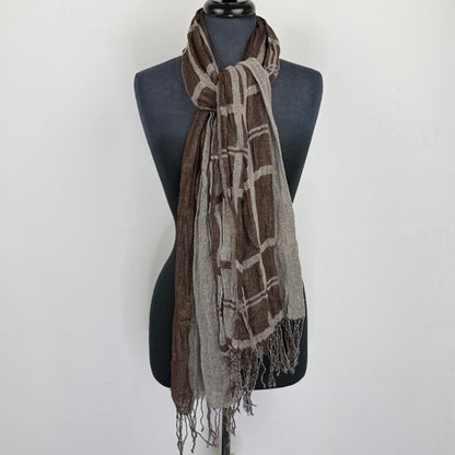 Grid Fringe Scarf