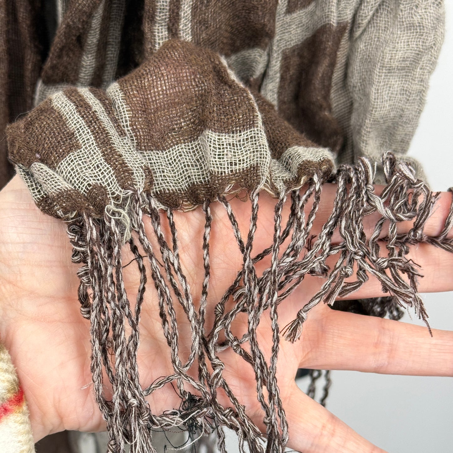 Grid Fringe Scarf