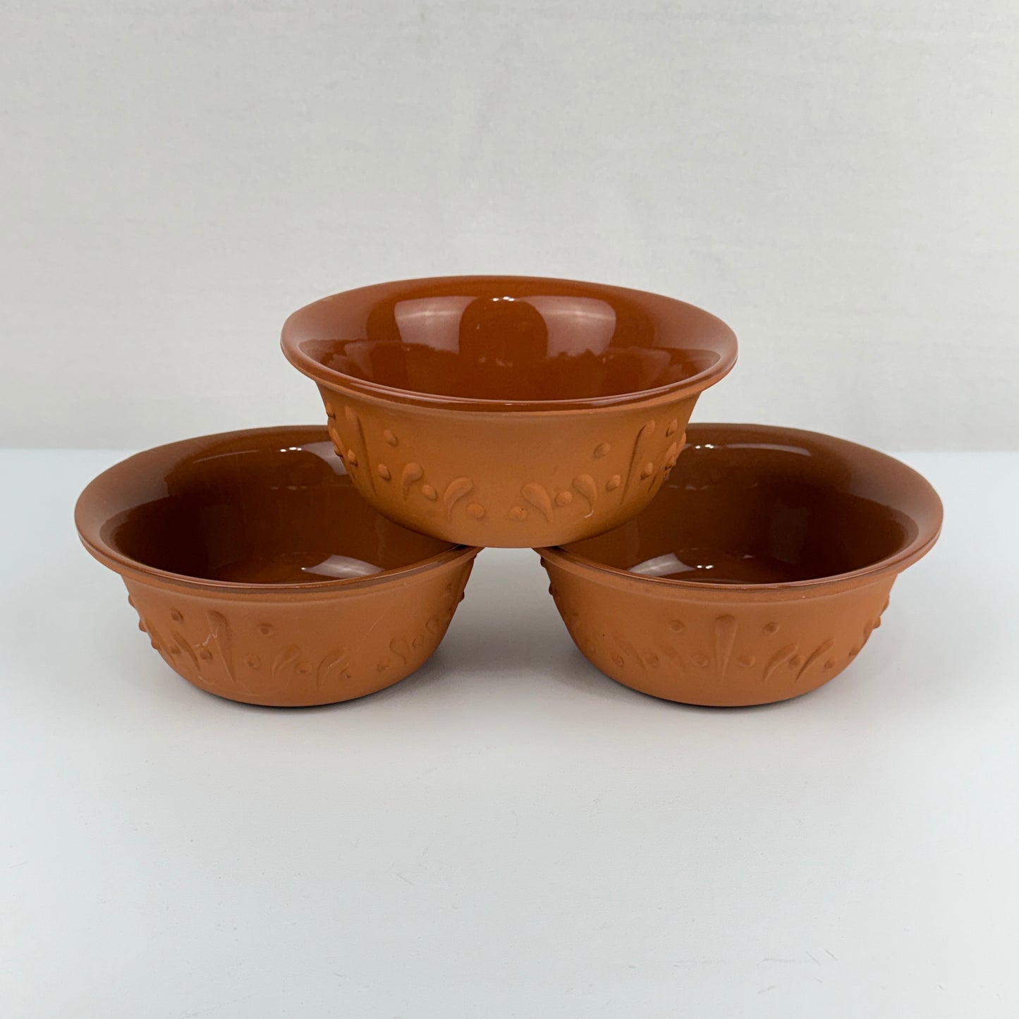 Embossed Terra Cotta Bowls