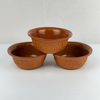 Embossed Terra Cotta Bowls