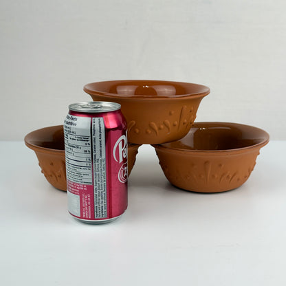 Embossed Terra Cotta Bowls