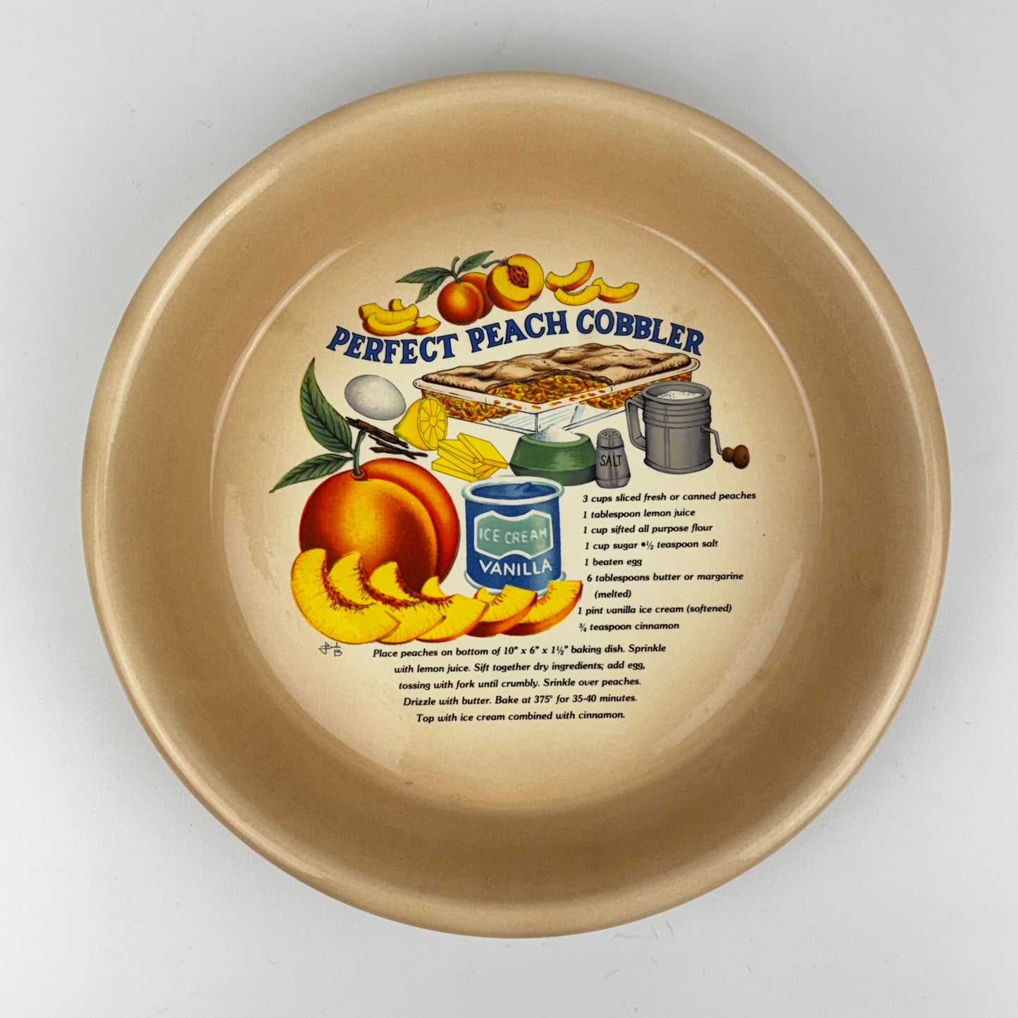 Peach Cobbler Pie Plate