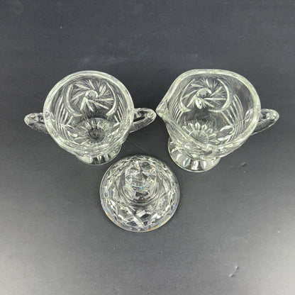 Crystal Lidded Creamer Set