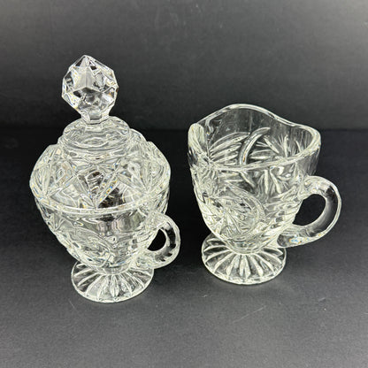 Crystal Lidded Creamer Set
