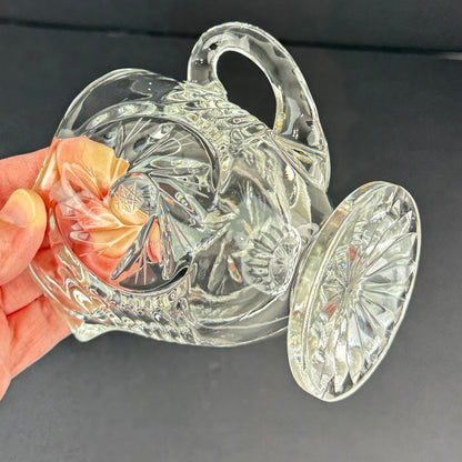 Crystal Lidded Creamer Set