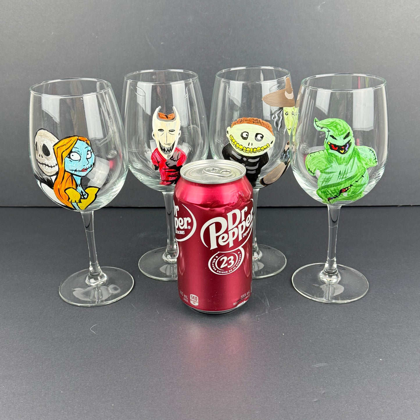 Hand Painted Halloween Goblets