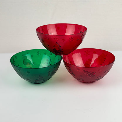 Holiday Embossed Bowls